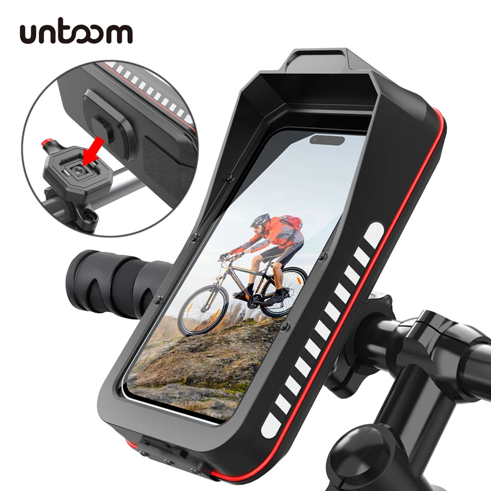 UNTOOM Universal Waterproof Quick Lock Bike Phone Holder