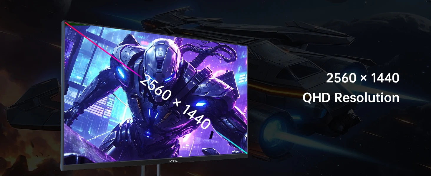 KTC 27" 210Hz 2K QHD Gaming Monitor - Black