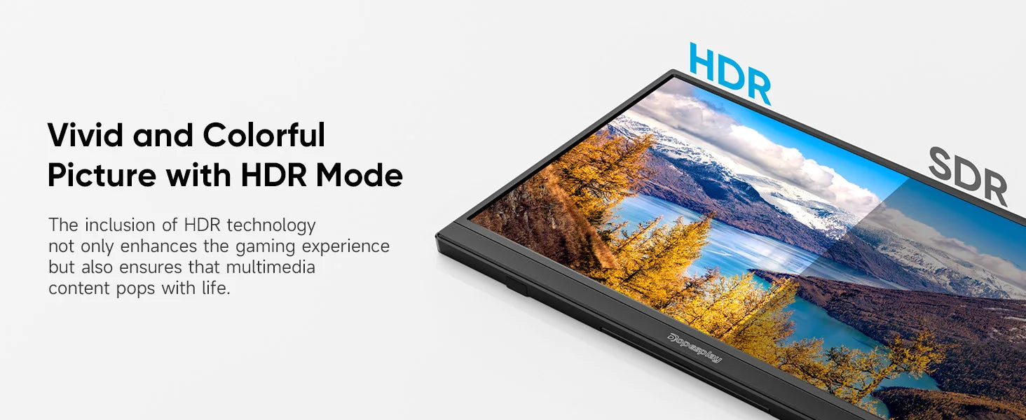DOPESPLAY Full HD 15.6" Portable Monitor with Integrated Stand