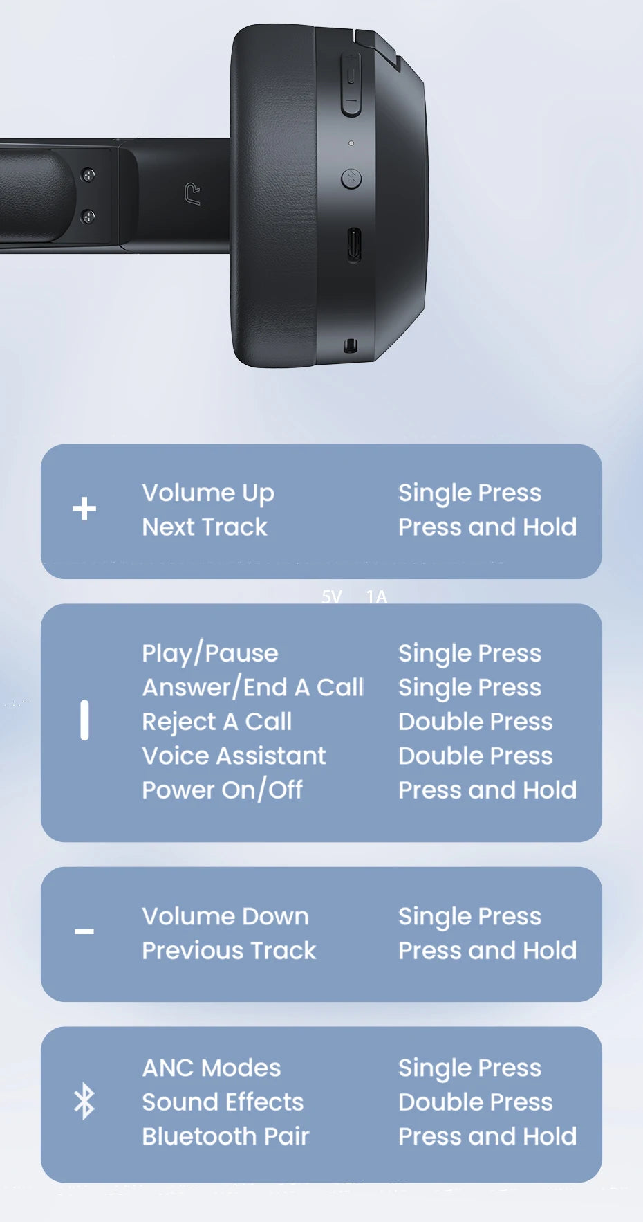 EDIFIER W820NB Plus Noise Cancelling Bluetooth Wireless Headphones