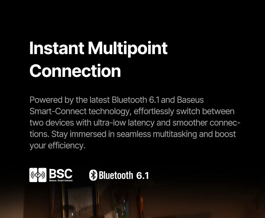 BASEUS Inspire XH1 Active Noise Cancelling Bluetooth Wireless Headphones