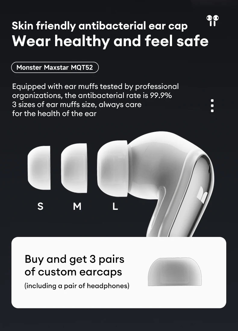 MONSTER Maxstar MQT52 Bluetooth Wireless Earbuds