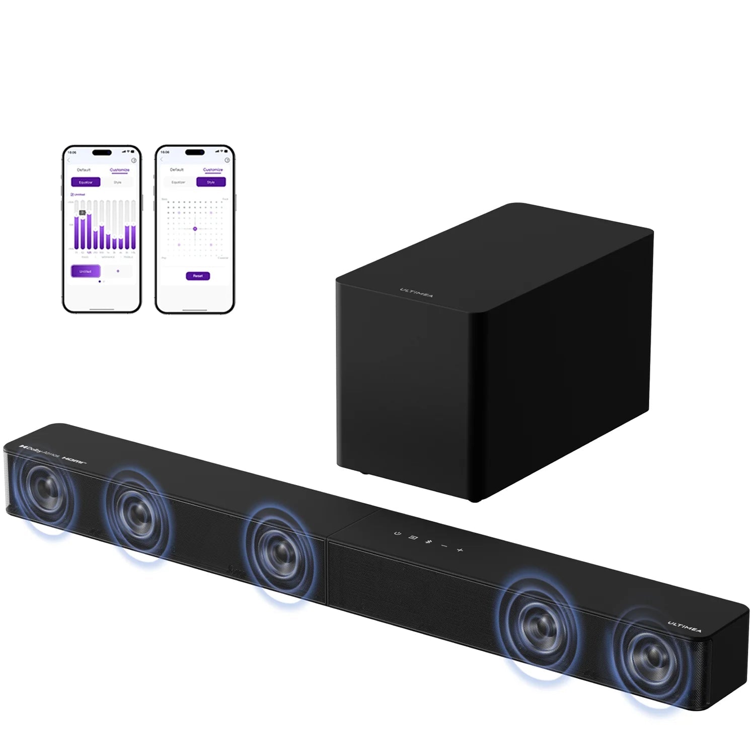 ULTIMEA Poseidon M60 Boom 5.1 340W Wireless Sound Bar with Dolby Atmos