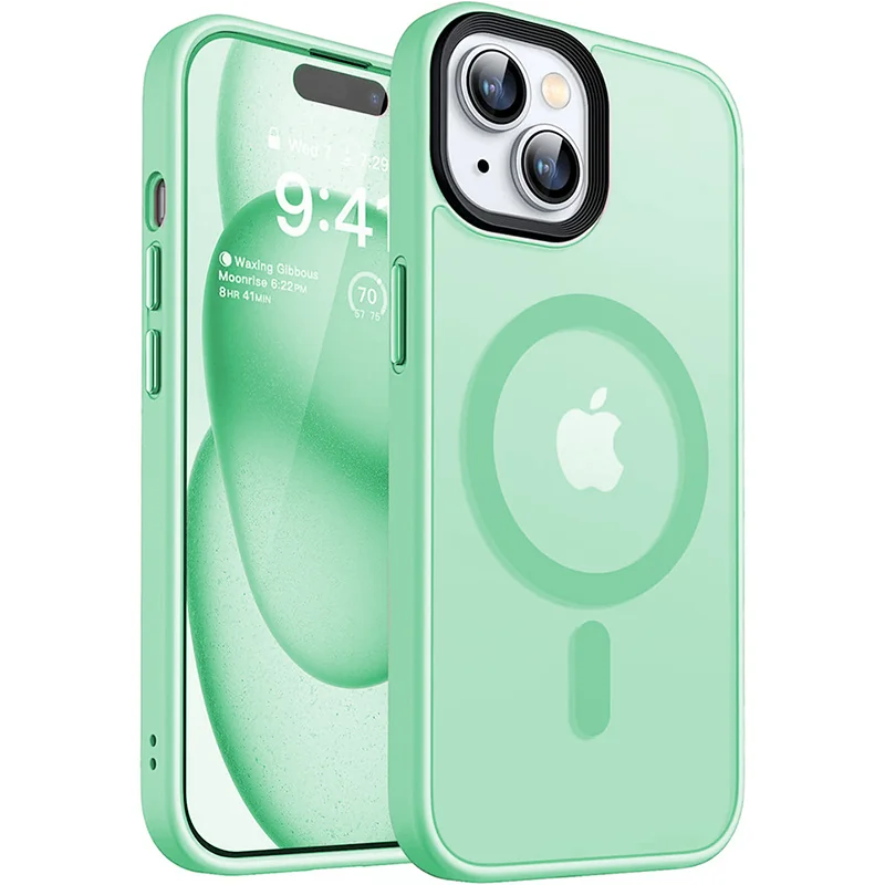 Translucent MagSafe Shockproof Hybrid Armor Case for iPhone