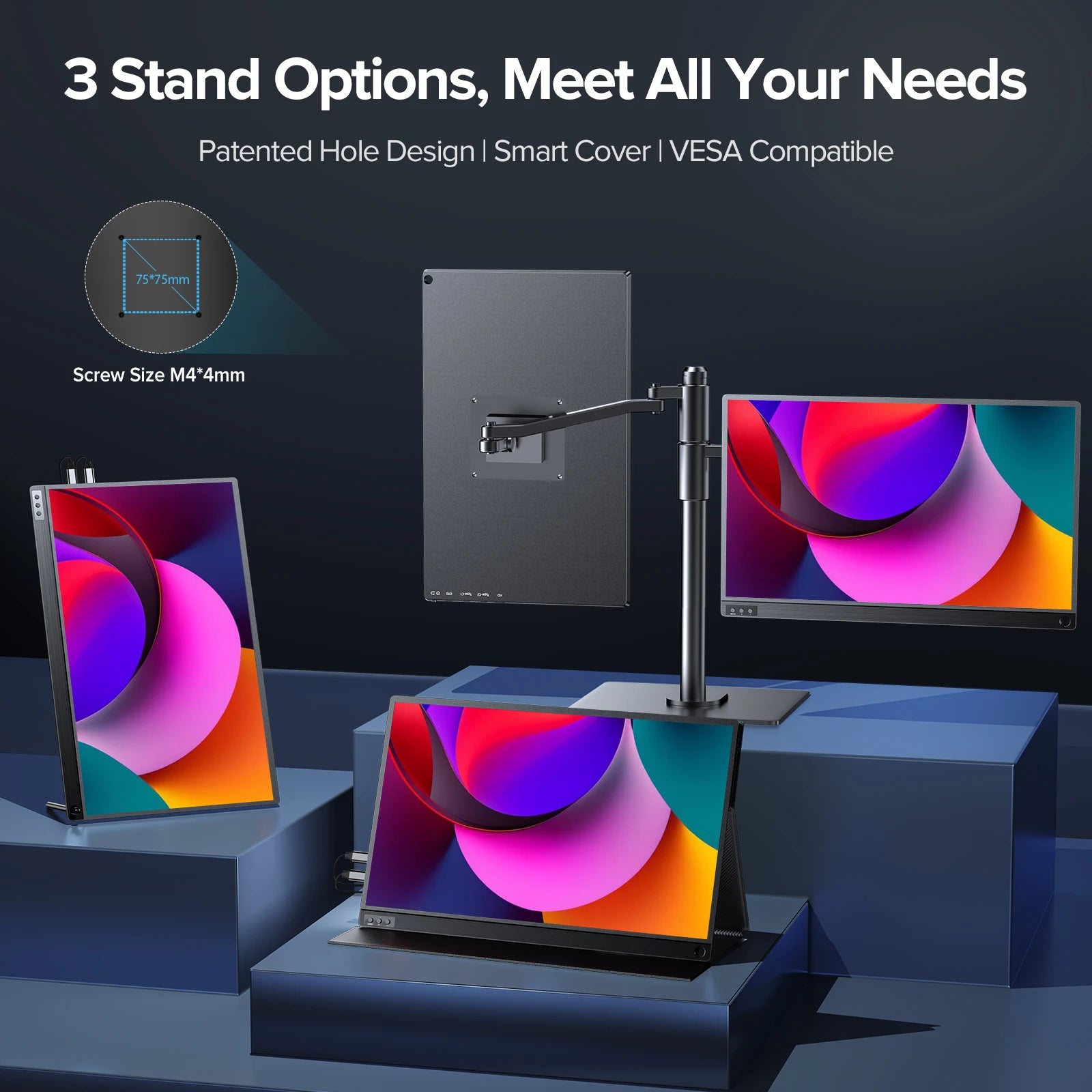 UPERFECT UGame J5 2K QHD 16.1" Portable Monitor with Integrated Stand