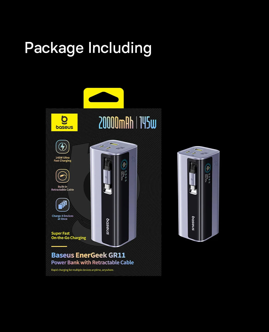 BASEUS EnerGeek GR11 20000mAh Fast Charging Portable Charger and Power Bank