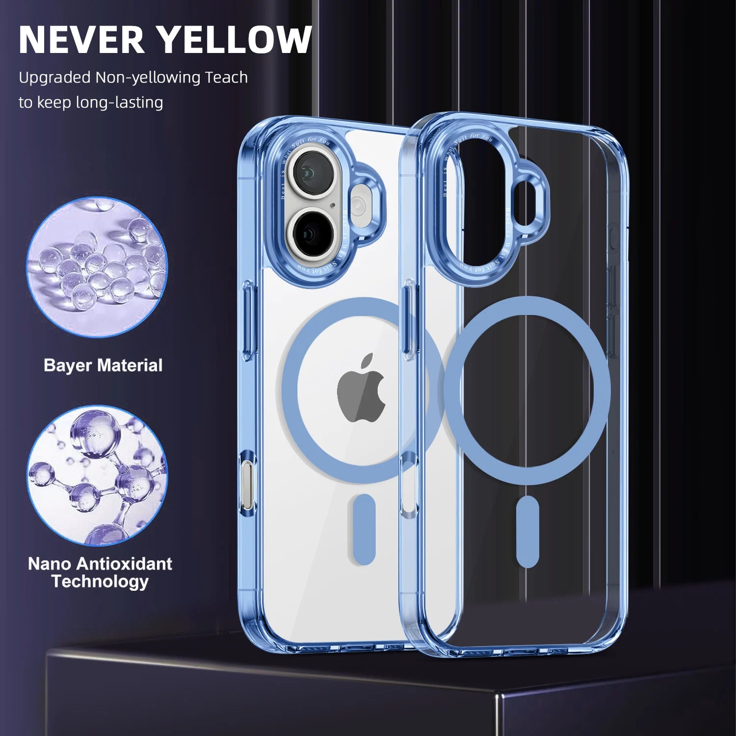 Translucent Magnetic Matte Case for Apple iPhone