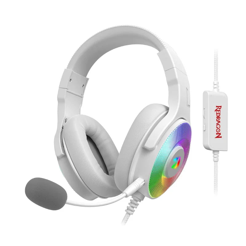 REDRAGON H350 Pandora 2 RGB Wired Gaming Headset - White