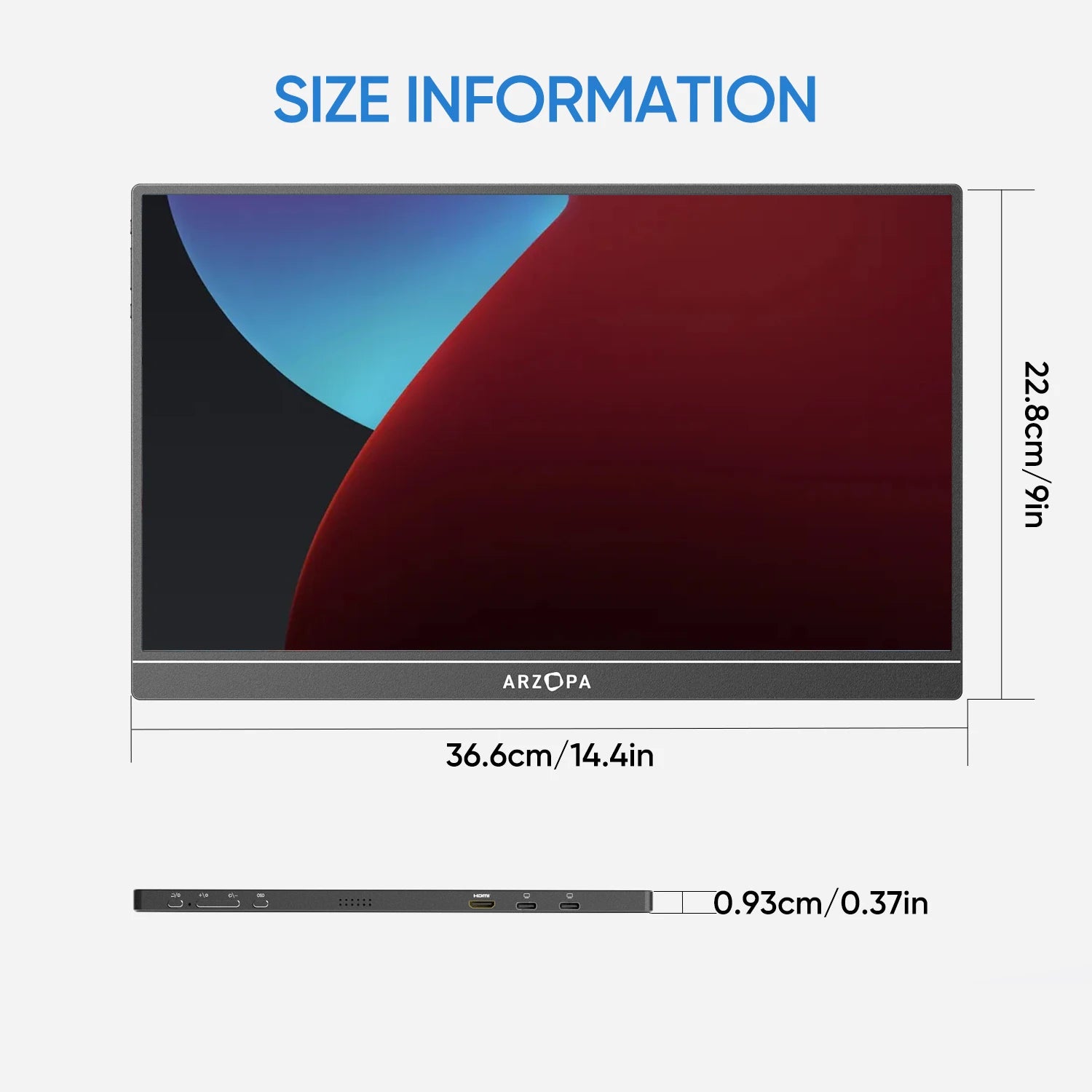 ARZOPA Z1C Full HD 16.1" Portable Monitor with Integrated Stand