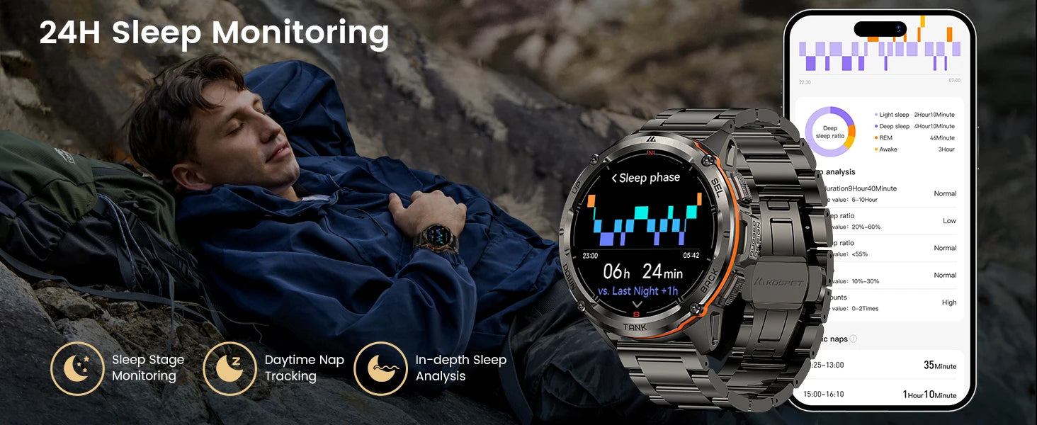 KOSPET Tank T3 Ultra 1.43" GPS Smart Watch
