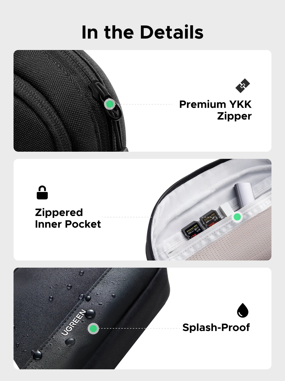 UGREEN Portable Tech Storage Travel Bag