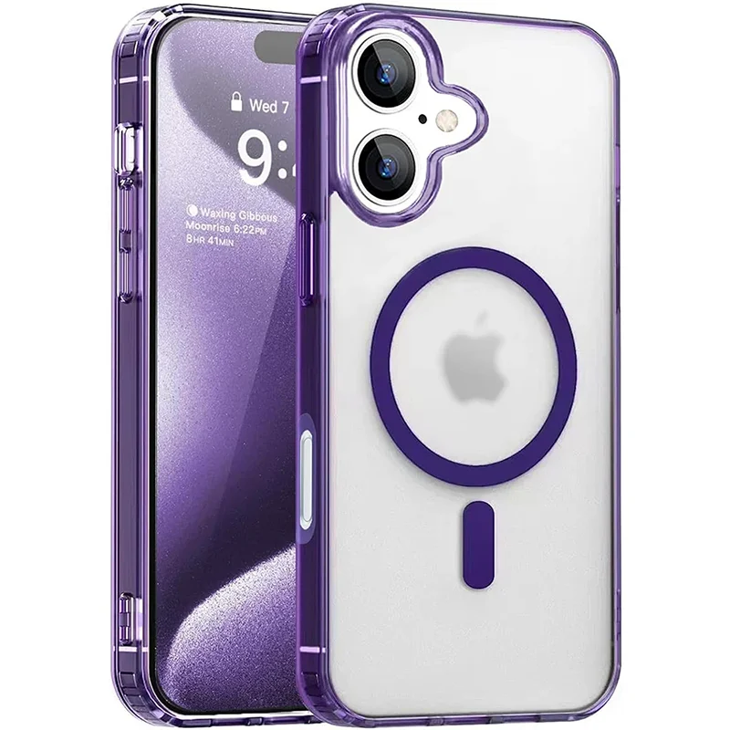 Transparent MagSafe Hybrid Matte Case for iPhone