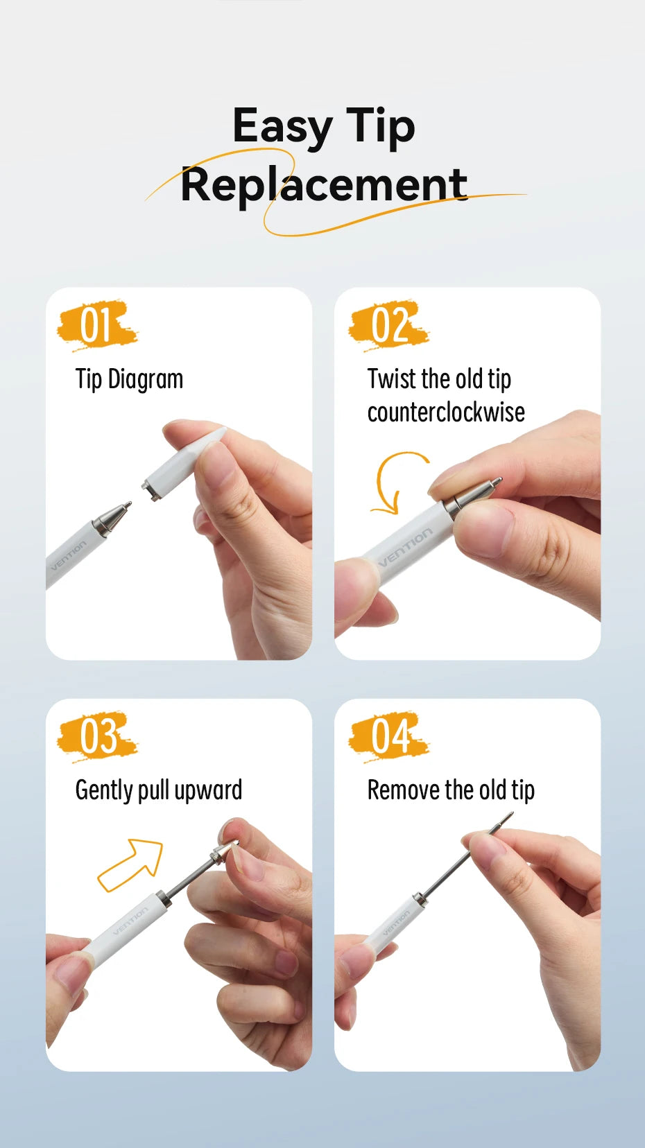 VENTION 3in1 Magnetic Stylus Pen for Apple iPad