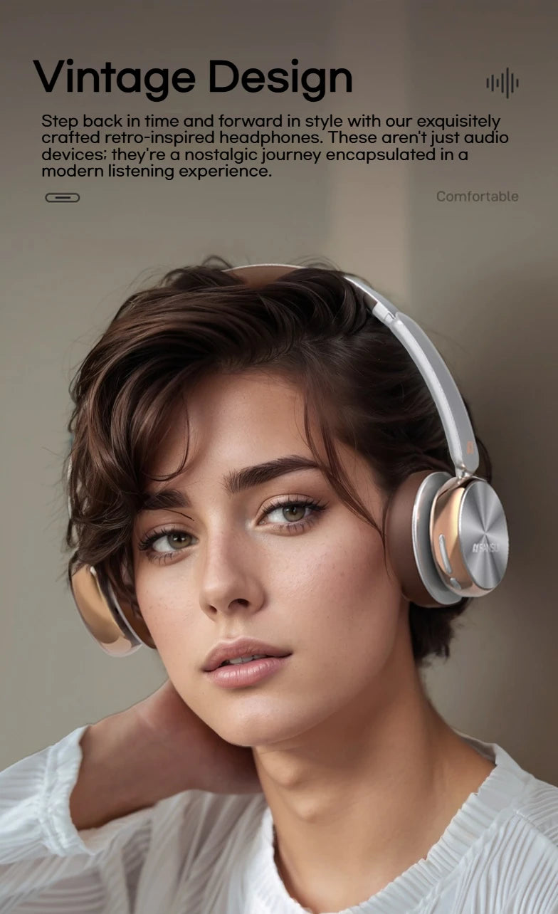 SANSUI DT11 ANC Retro Bluetooth Wireless Headphones