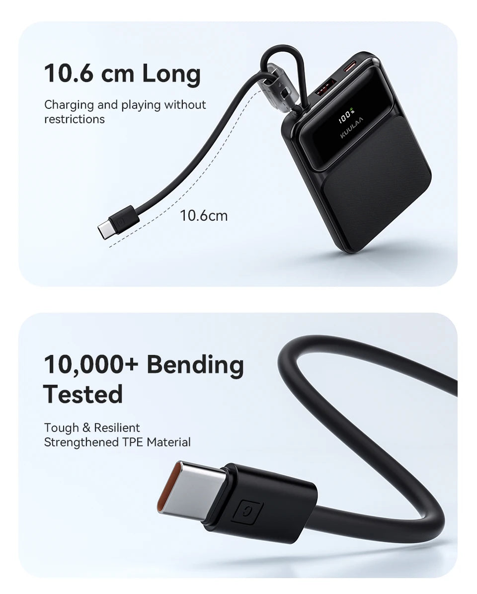 KUULAA 22.5W 10000mAh Quick Charging Portable Charger and Power Bank