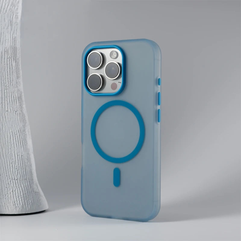 Frosted Translucent Magnetic Matte Case for Apple iPhone