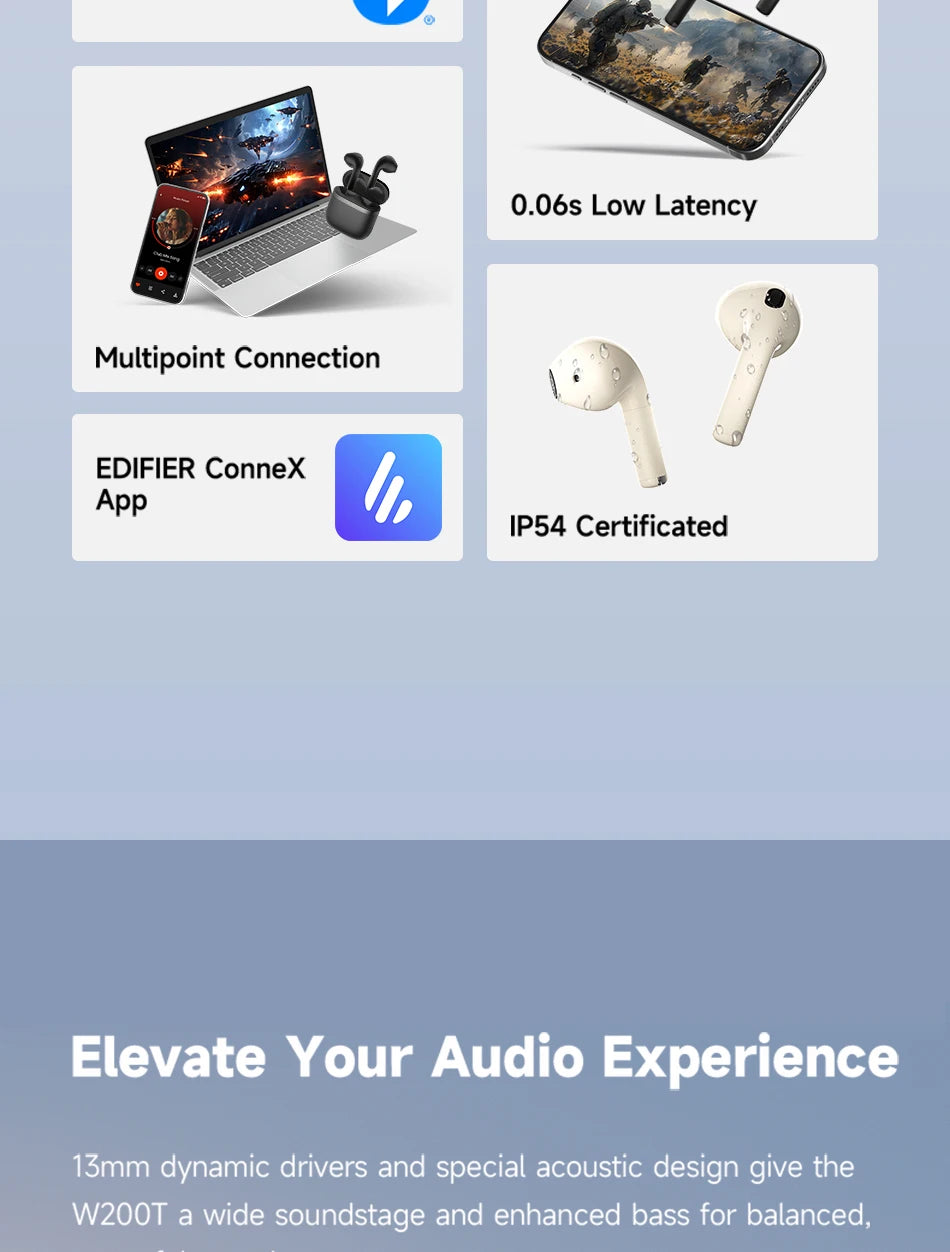 EDIFIER W200T TWS Bluetooth Wireless Earphones