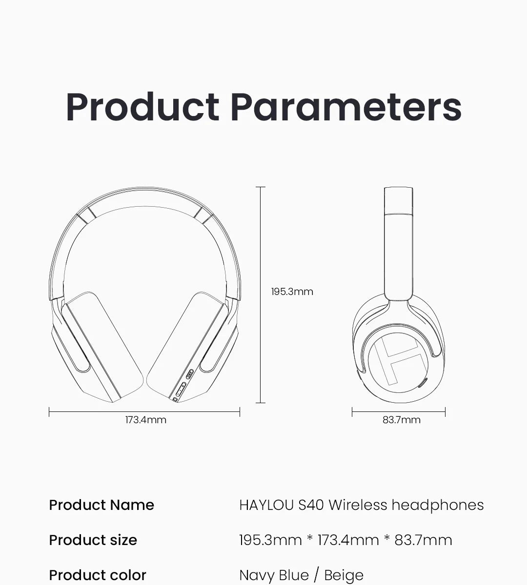HAYLOU S40 ANC Bluetooth Wireless Headphones