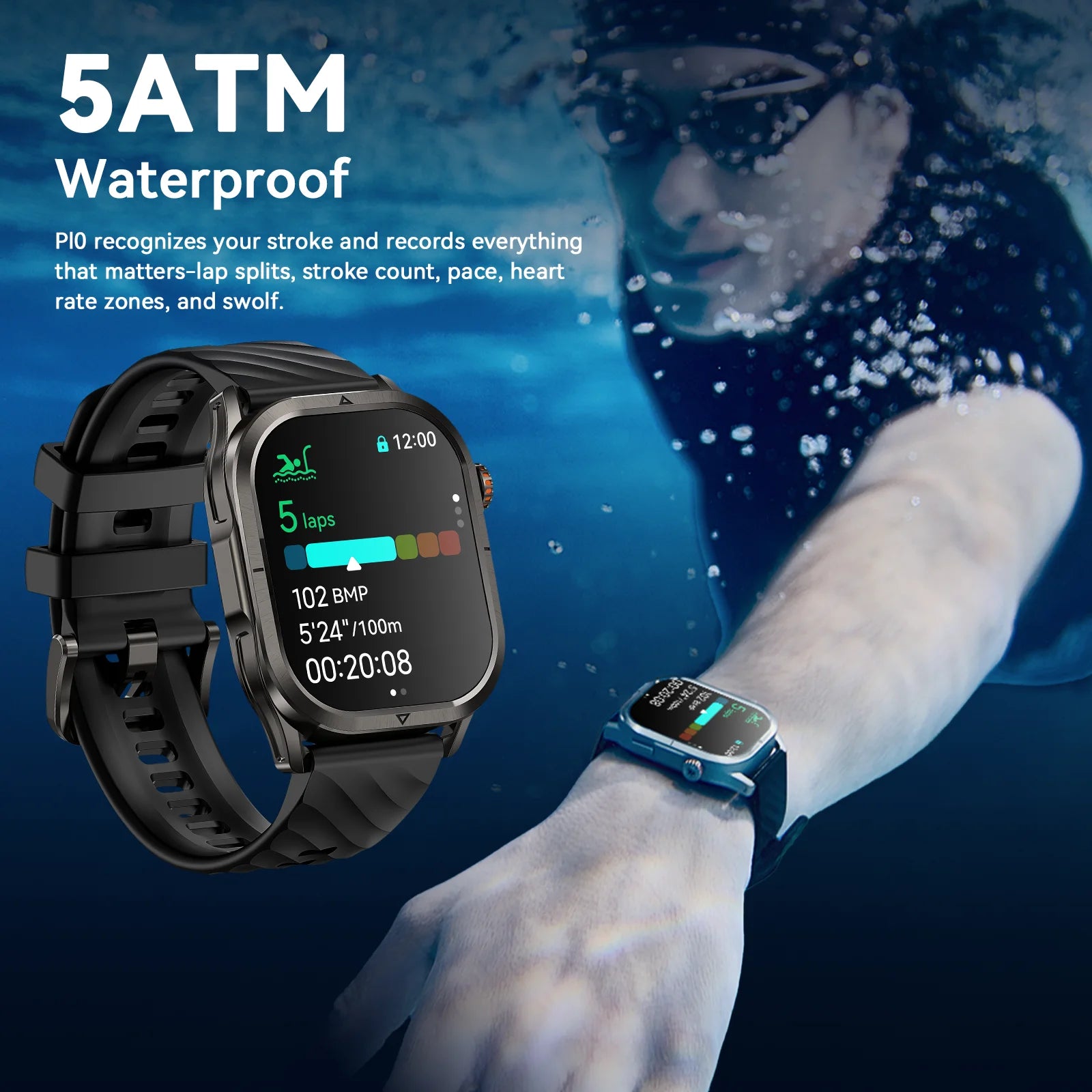 KOSPET Magic P10 1.96" GPS Smart Watch