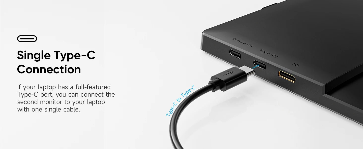 DOPESPLAY Full HD 15.6" Portable Monitor with Integrated Stand