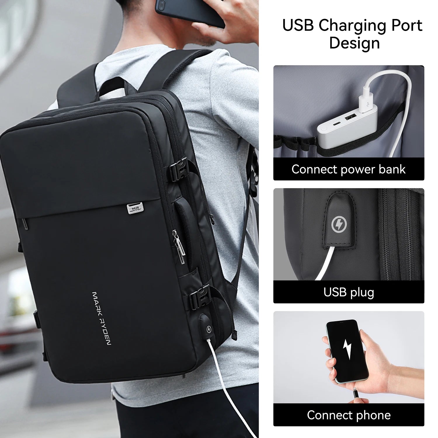 MARK RYDEN MR8057 Expansion Business Travel Backpack