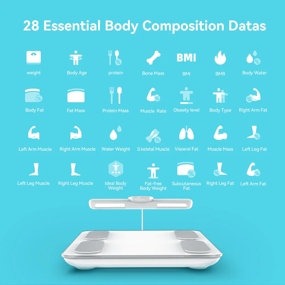 FITDAYS FG2305ULB Bluetooth Smart Body Scales - White