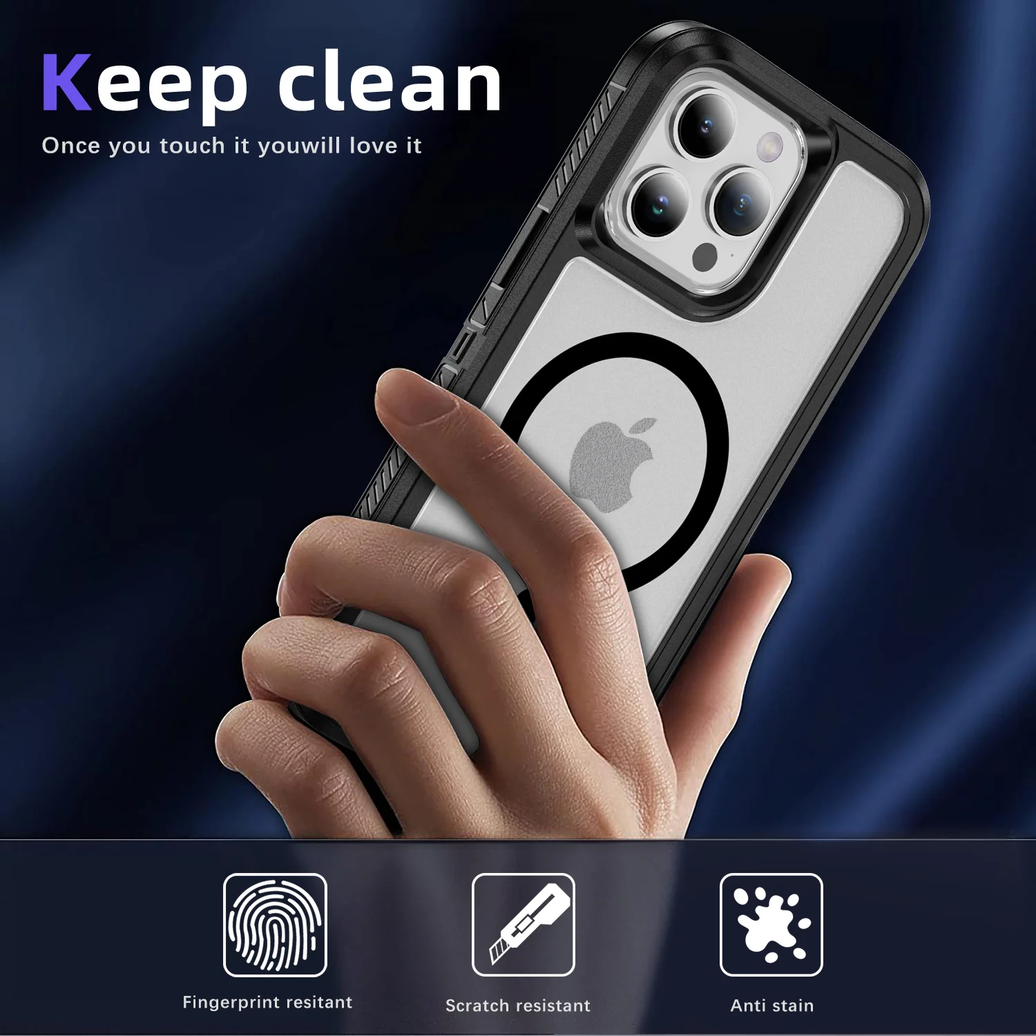 MagSafe Shockproof Double Layer Matte Case for iPhone