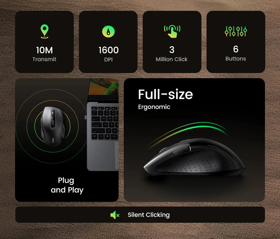 UGREEN MU511 Ergonomic Wireless Mouse