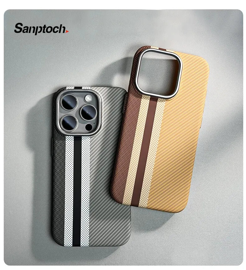Carbon Fibre Texture MagSafe Case for Apple iPhone