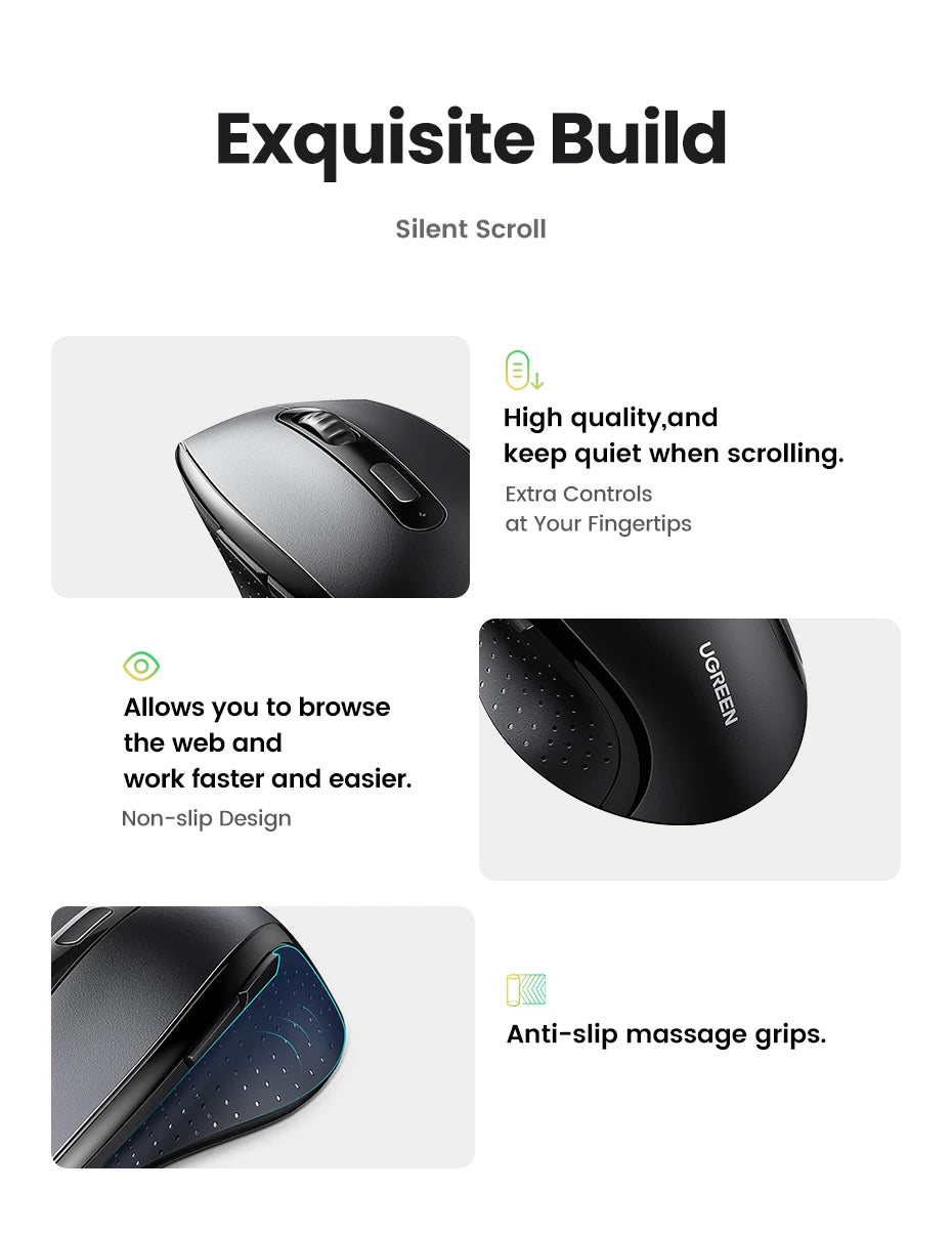 UGREEN MU511 Ergonomic Wireless Mouse
