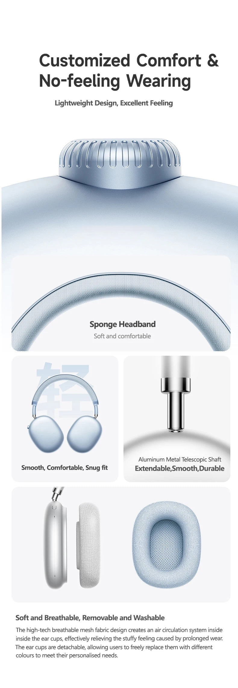 PICUN F8 Max Hybrid ANC Bluetooth Wireless Headphones