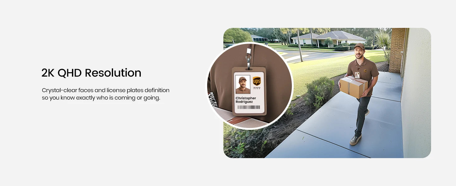 AOSU 3MP Solar Powered Wireless Home Security Camera Kit - 4pk
