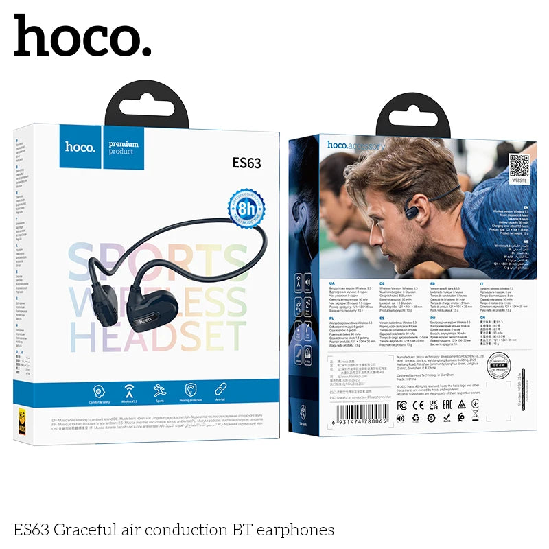 HOCO ES63 Neckband Bluetooth Wireless Open Ear Headphones