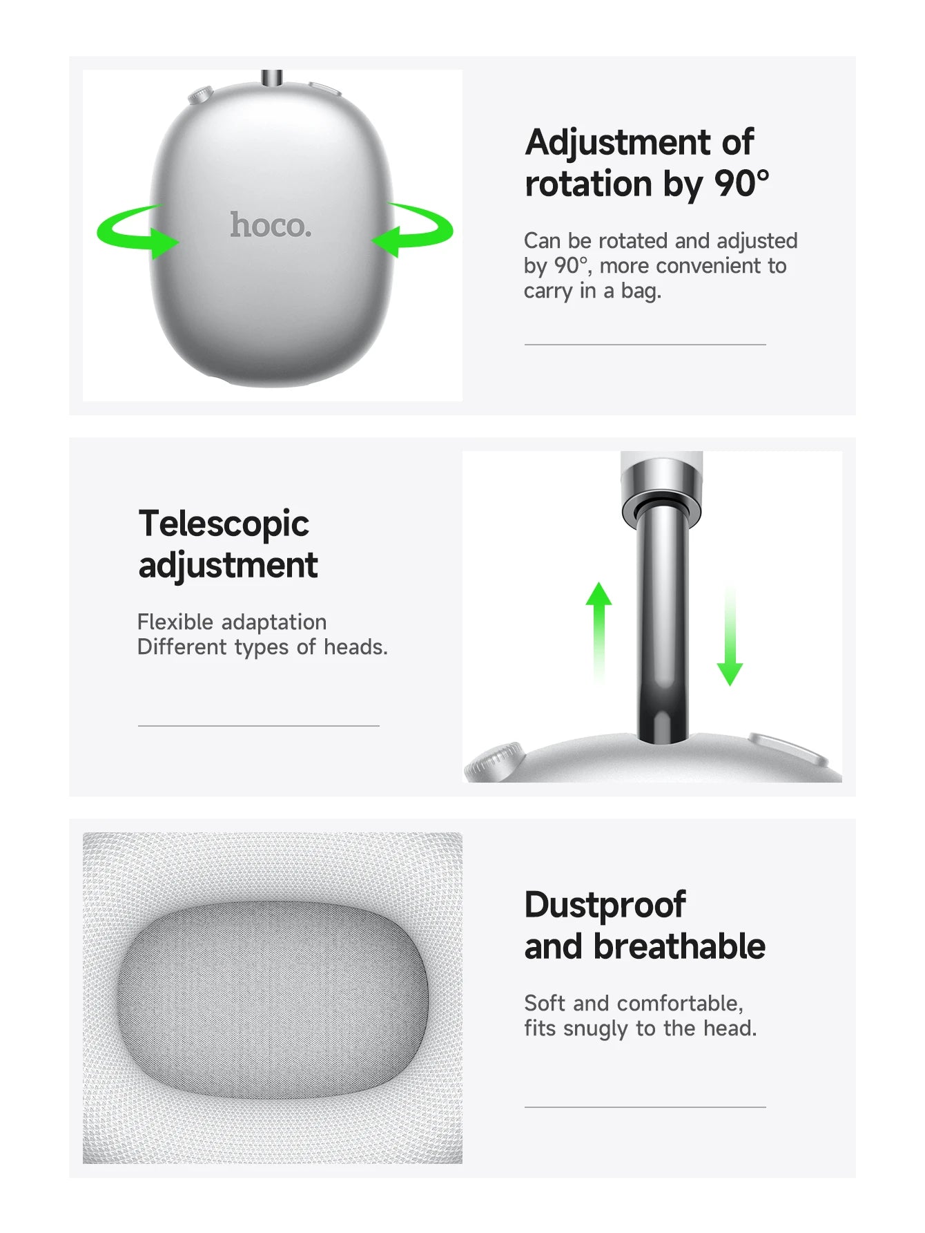 HOCO W55 Plus Noise Cancelling Bluetooth Wireless Headphones