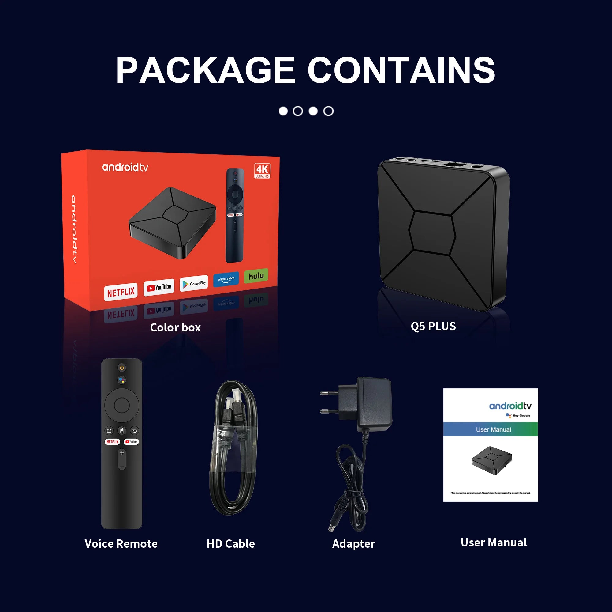 MORTAL Q5 Plus 4K Android TV Box with Google Assistant