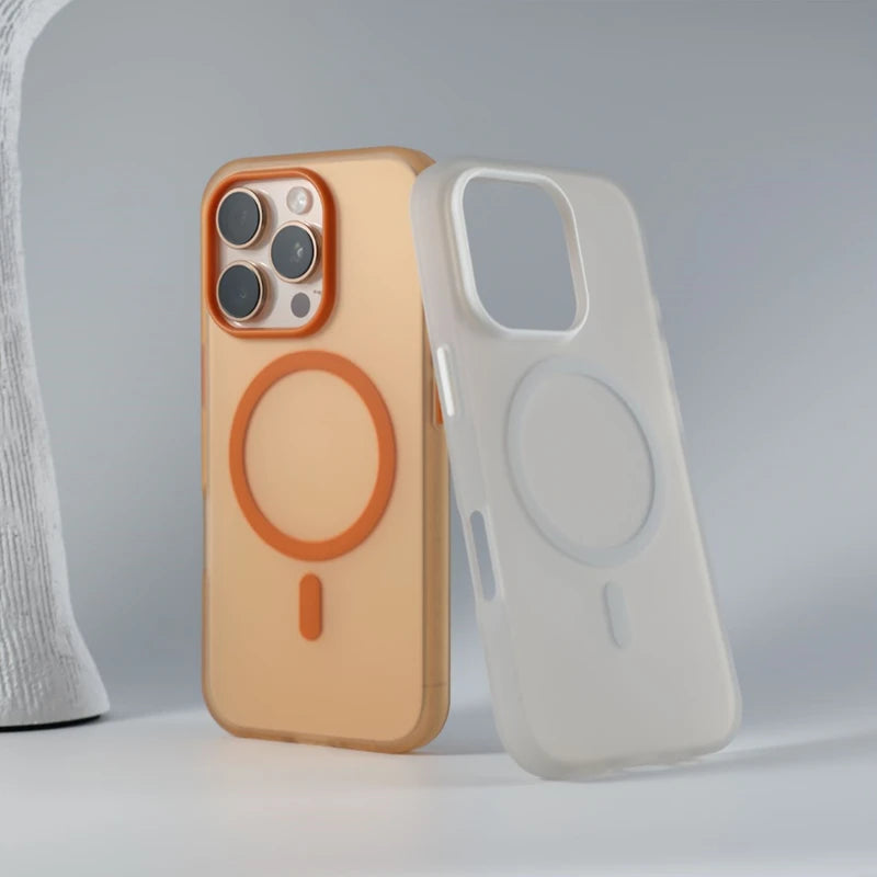 Frosted Translucent Magnetic Matte Case for Apple iPhone
