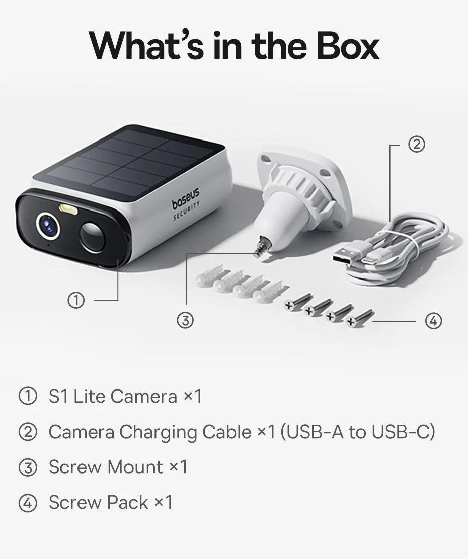 BASEUS Security S1 Lite 2K Smart Home Security Camera Kit