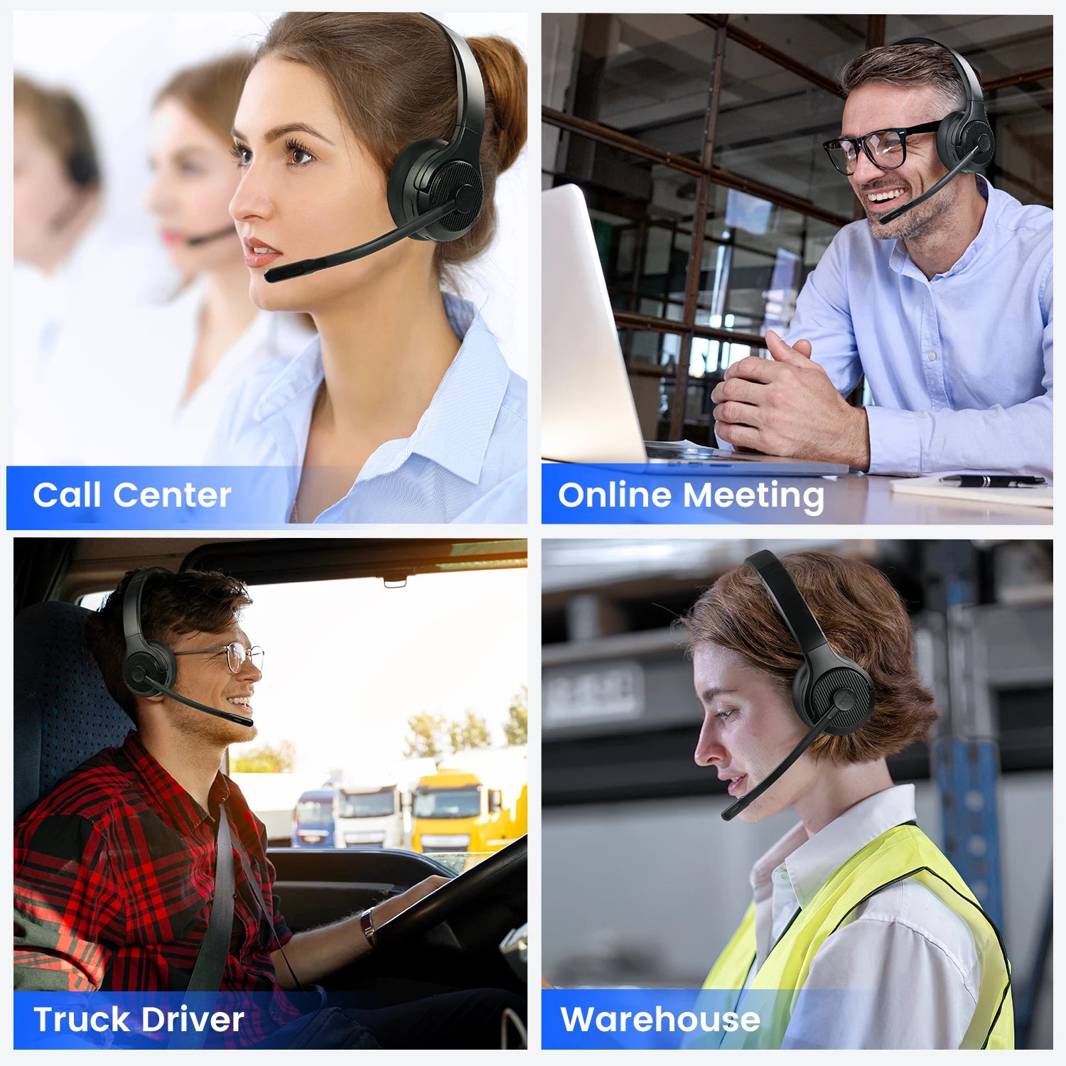 EKSA H3 Bluetooth Wireless Office Headset