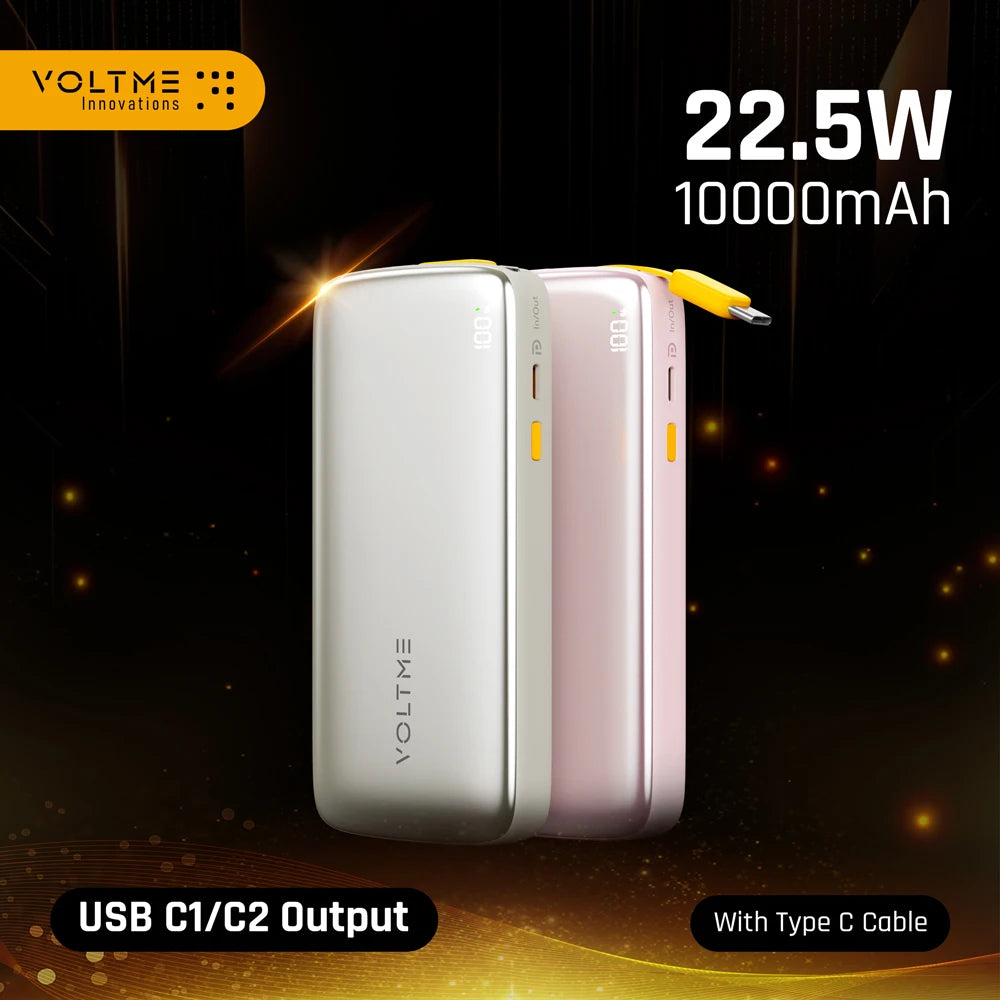 VOLTME Hypercore 10K Rollz Lite 10000mAh Portable Power Bank