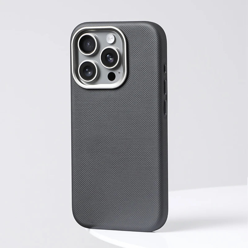 Leather Textured MagSafe Shockproof Case for Apple iPhone