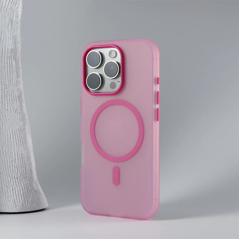 Frosted Translucent Magnetic Matte Case for iPhone