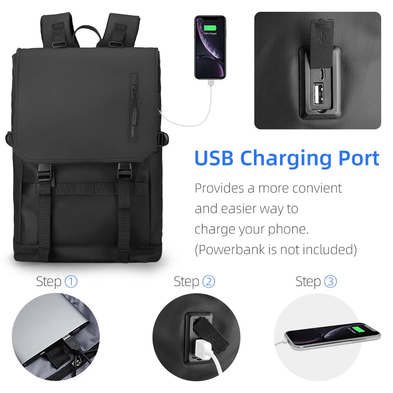 MARK RYDEN MR5748 Business Travel Backpack with USB Charging Port