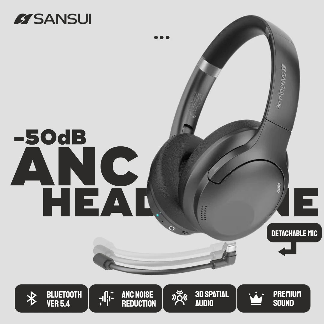 SANSUI TD46 ANC Bluetooth Wireless Headphones