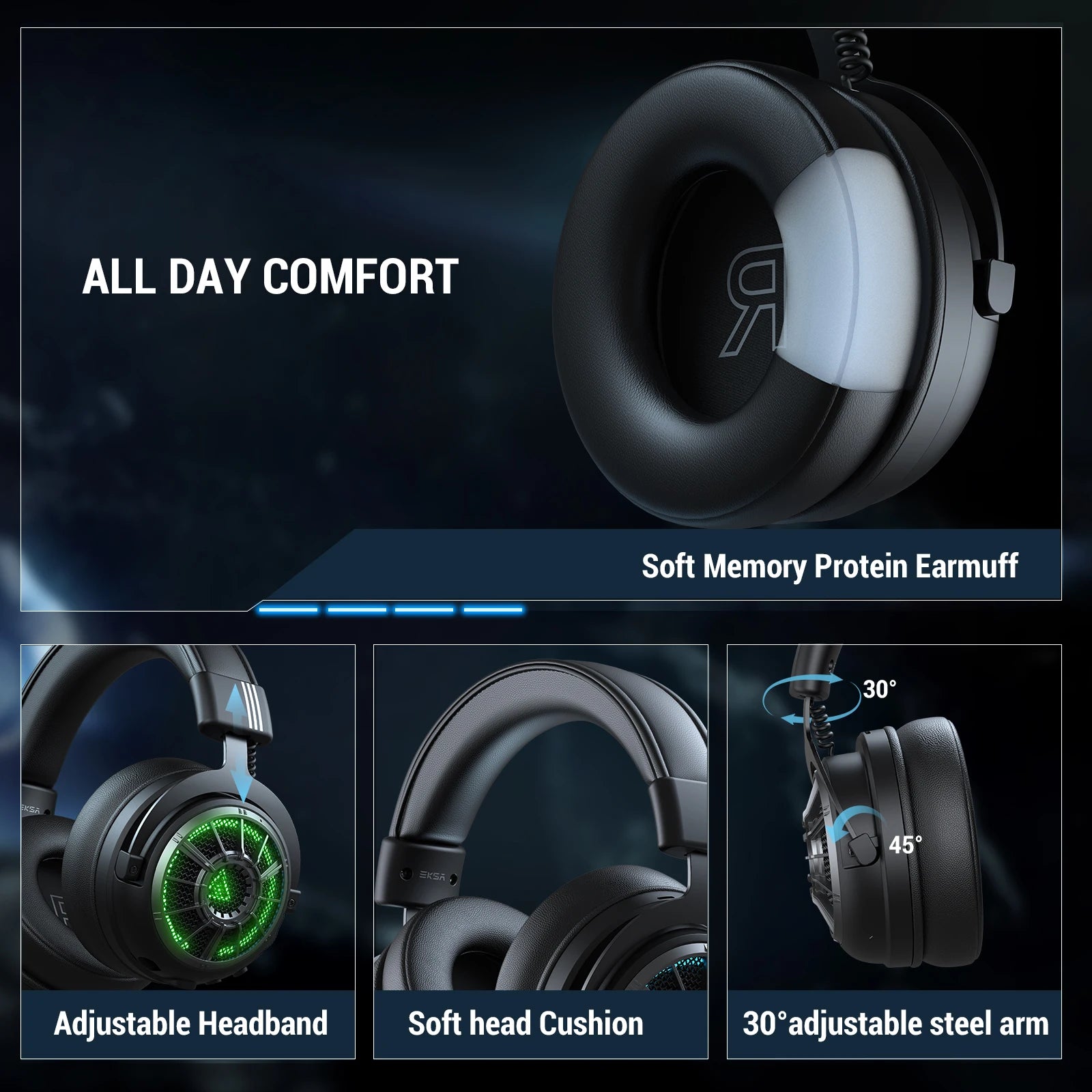 EKSA E5000 StarEngine Bluetooth Wireless Gaming Headset