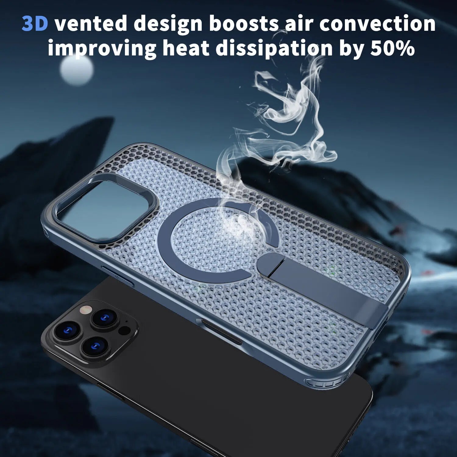 MagSafe Shockproof Cooling Case for iPhone with Stand