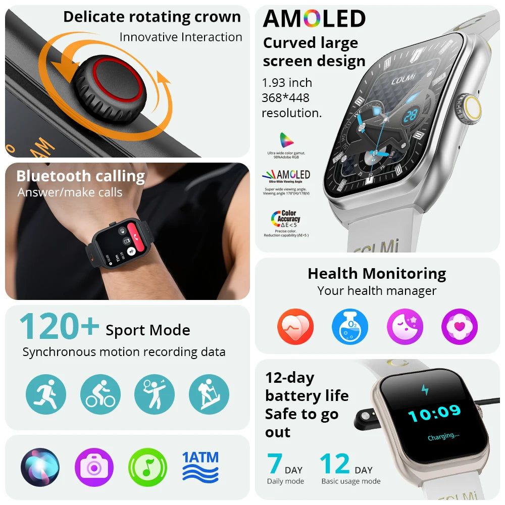COLMI P86 1.93" AMOLED Smart Watch