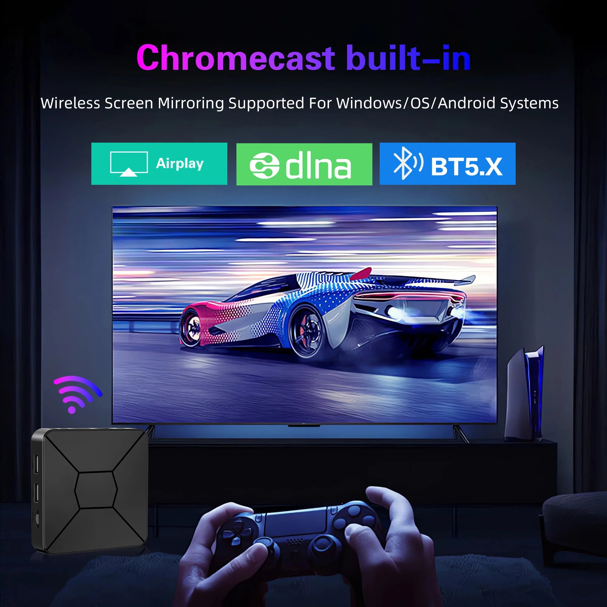 MORTAL Q5 Plus 4K Android TV Box with Google Assistant
