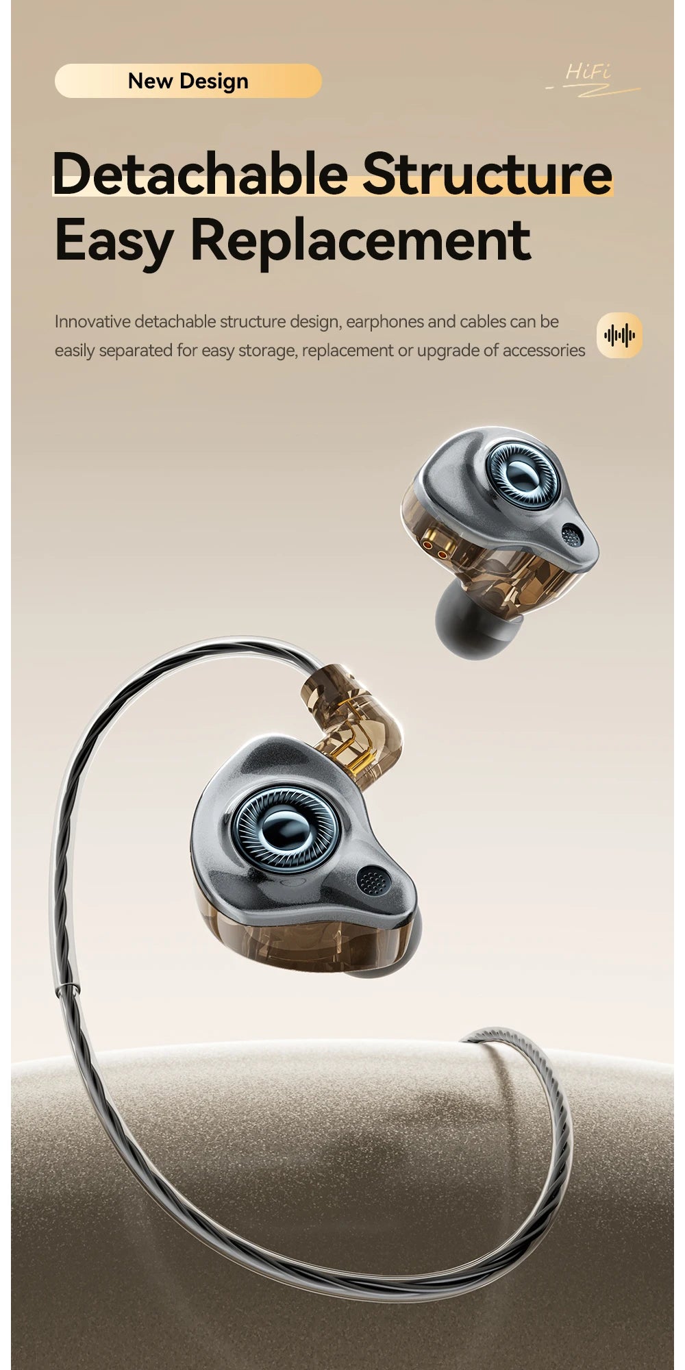 ESSAGER S25 3.5mm Detachable Wired Earphones