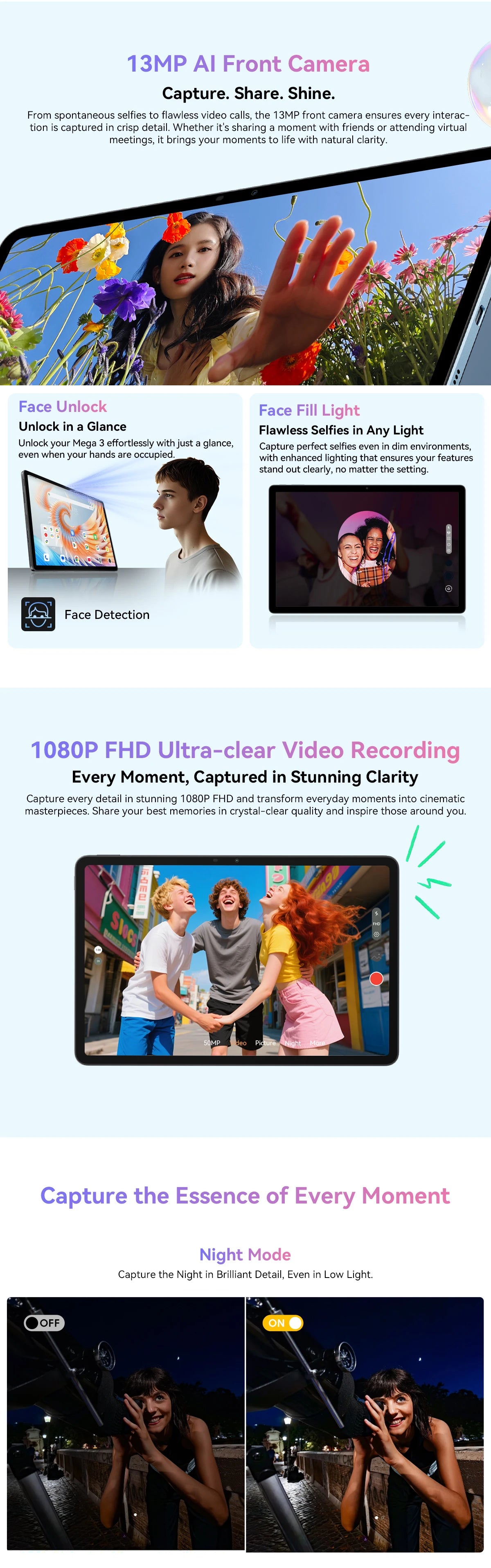 BLACKVIEW Mega 3 12.1" FHD 4G Android Tablet - 256GB