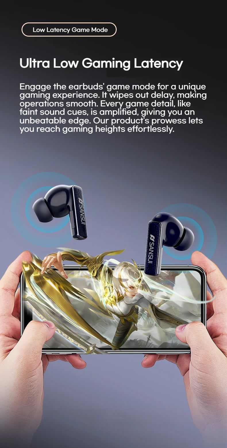 SANSUI W28 ANC Bluetooth Wireless Earphones